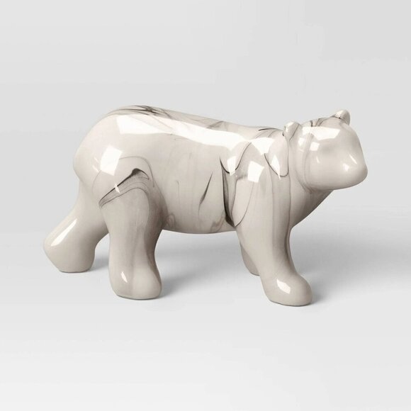 Target Wondershop 3pc Marbled Ceramic Penguin/Bear/Snowman Christmas Figure Set - Picture 5 of 6